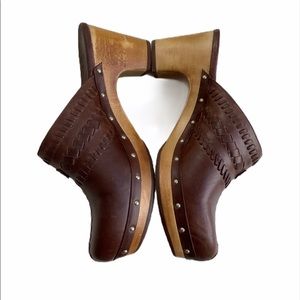 UGG Leather Sheepskin Slide Mule Clogs Woo…